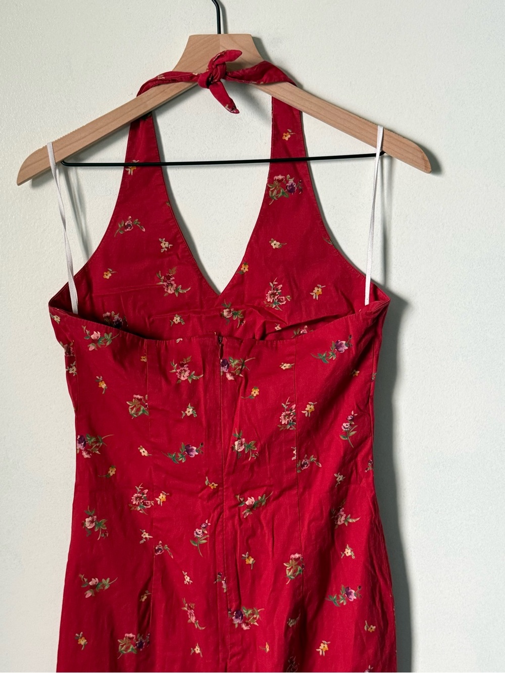 Ralph Lauren Red Floral 96% Cotton Picnic Dress - Picture 5 of 9